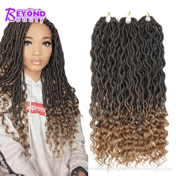 best Goddess Faux Locs Crochet Hair Synthetic Crochet Braids Dread Locs Curly Hair darling Braiding Hair